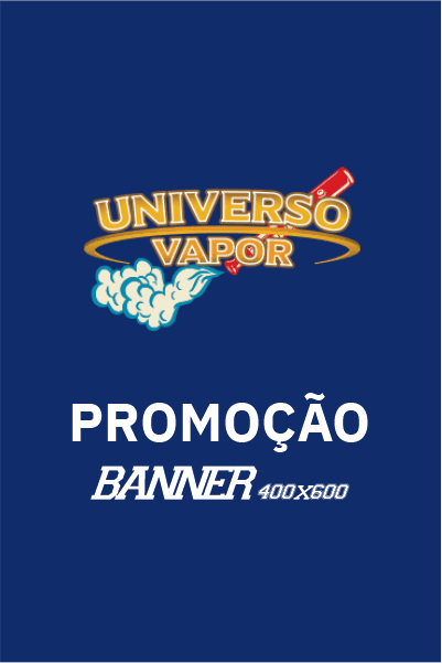 layout banner de promoção universo vapor