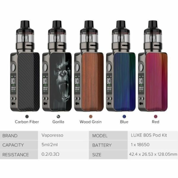VAPORESSO LUXE 80 S CARACTERISTICAS