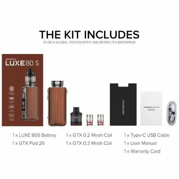 VAPORESSO LUXE 80 S ACESSORIOS