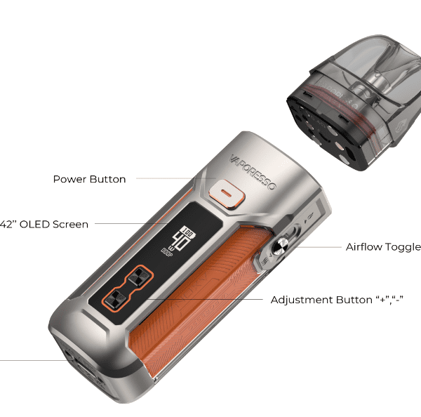Descrição de funcionalidades luxe x pro vaporesso